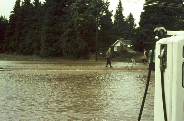 Tongariro River floods garage