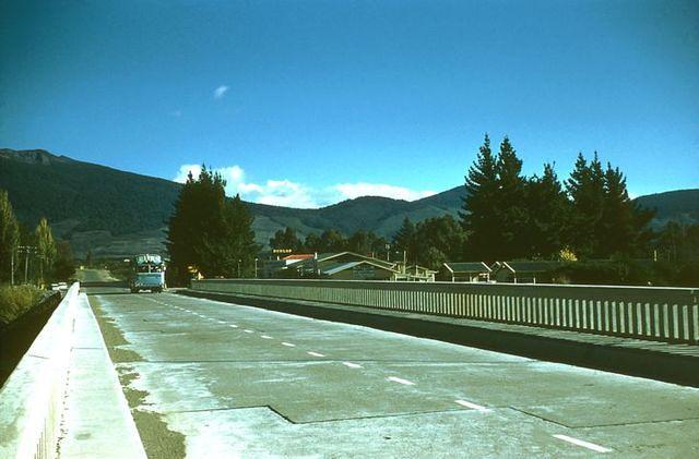 Tongariro River road bridge by Bridge Lodge
