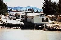 Tongariro River floods Bridge Lodge